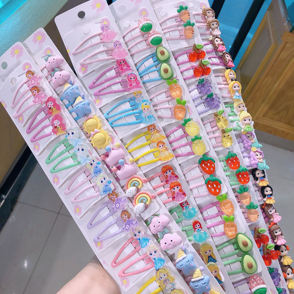 Children's rainbow cute hairpins