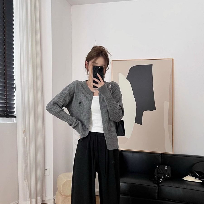2025 Spring Retro Embroidered Twist Knitted Cardigan Women's Autumn New Round Neck Slim Fit Easiest for Match Sweater Jacket 2025 Spring Retro Embroidered Twist Knitted Cardigan Women's Autumn New Round Neck Slim Fit Easiest for Match Sweater Jacket