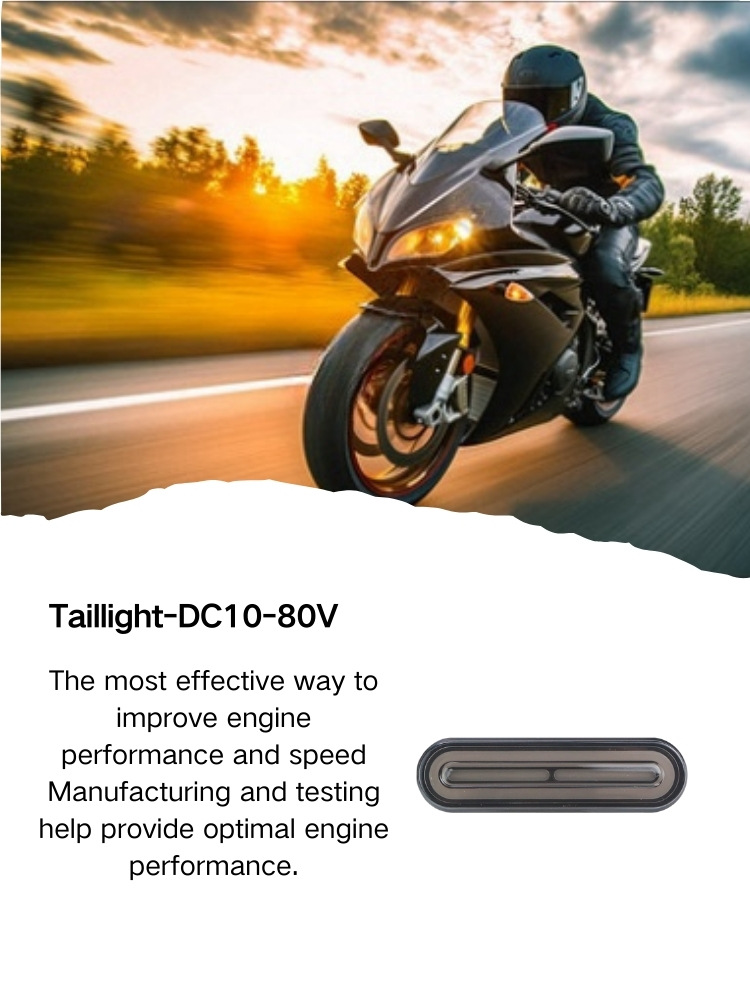 Dc10~80V Brake Tail Light Suitable for Electric Vehicles and Motorcycles, 60 Led Dual-Color Sequential Turn Signal Light