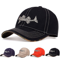 外国貿易刺繍魚骨野球帽夏アウトドアスポーツ日焼け止め帽子日よけ帽子カジュアルアヒル舌帽