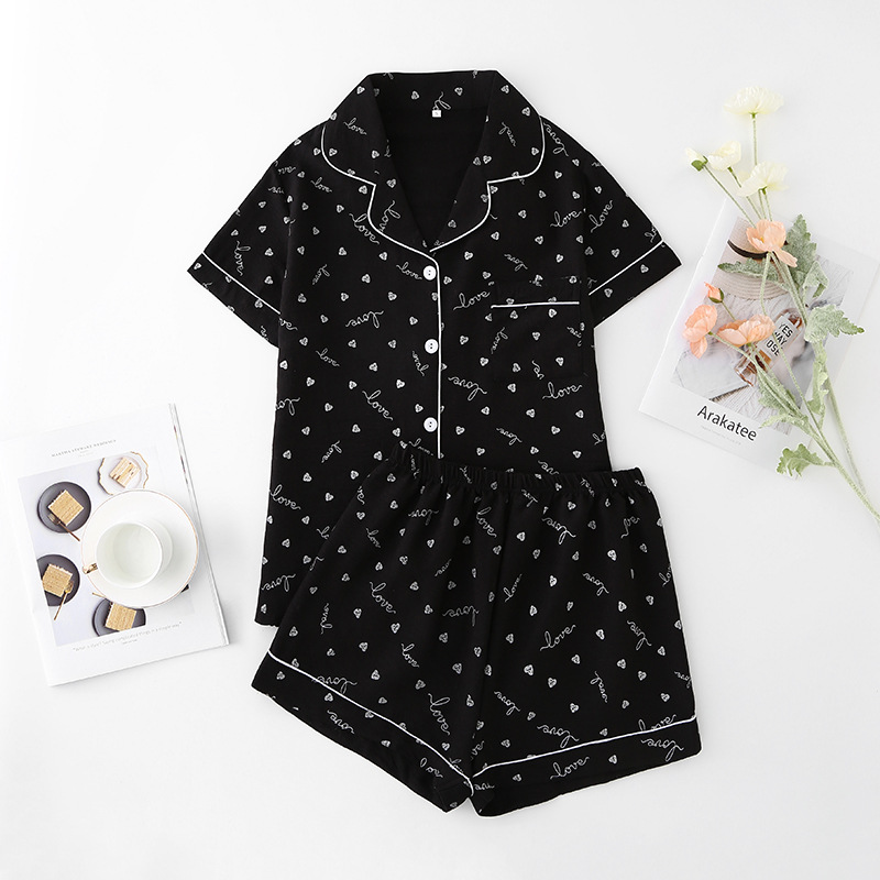 ZF-클라우드 쇼트 턴 세트-블랙 러브 레터