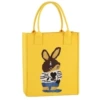 Yellow rabbit-felt bag
