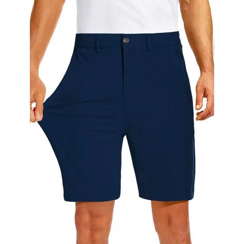2026 New Cross-Border Men's Golf Shorts, Solid Color Business Casual Shorts, Sports Outdoor Breathable Men's Clothing