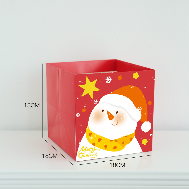 Navidad en línea pequeña caja de manzana caja de flores de regalo de Navidad hecha a mano diy caja de flores de frutas