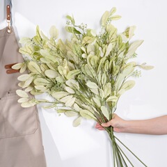 工藝品廠家水蘇葉假花綠植物批發婚慶裝飾花INS風跨境YC1050