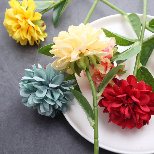 Home vase flower arrangement simulation peony short branch bouquet dining table TV cabinet decoration silk flower peony flower