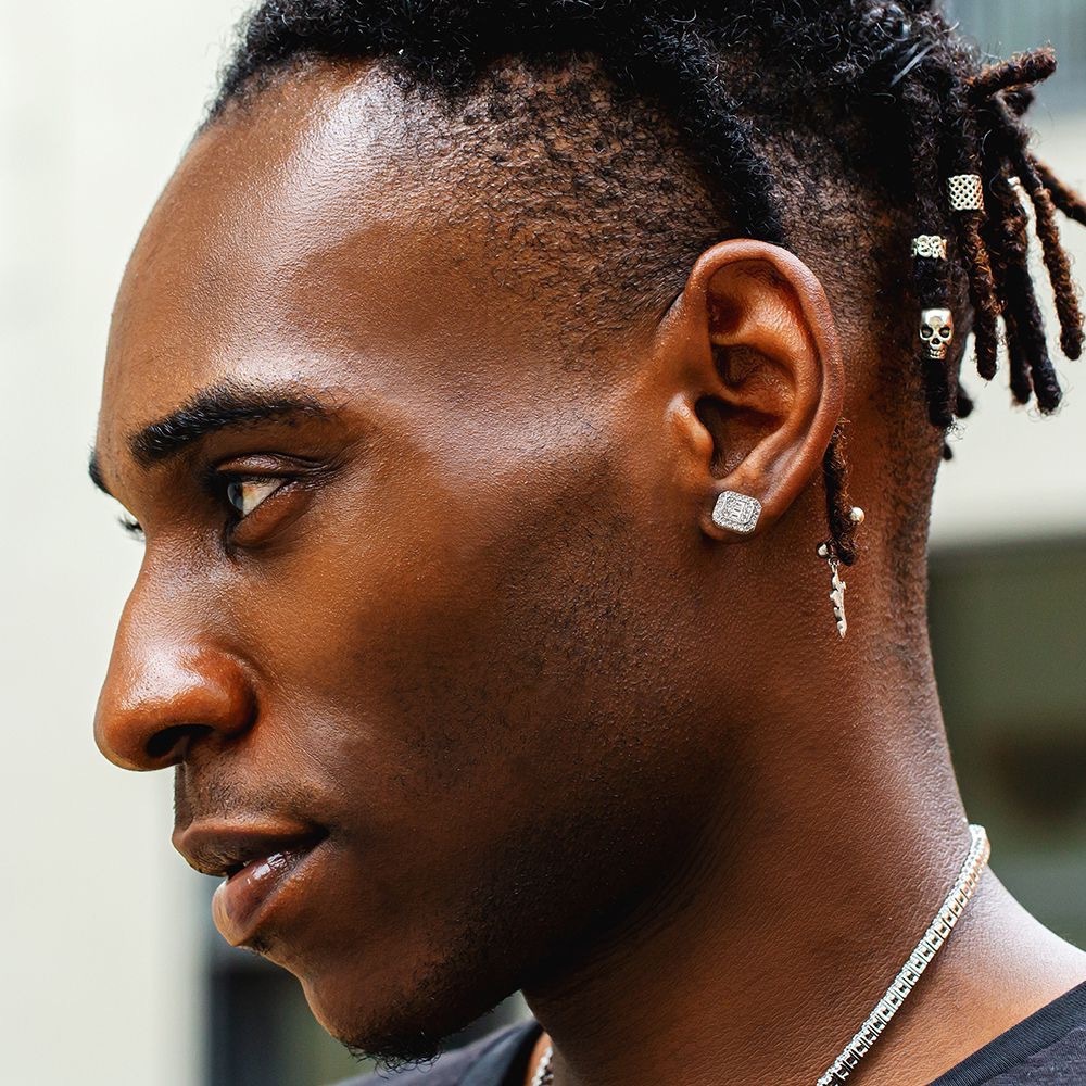 Fashion Geometric Copper Inlay Zircon Ear Studs 1 Pair