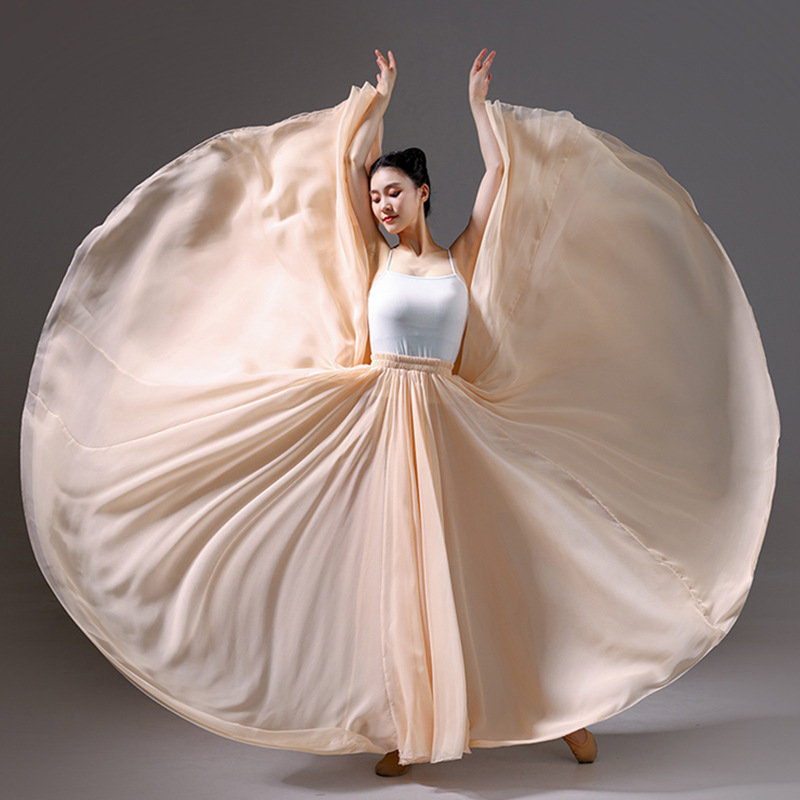 Classical dance big skirt performance clothing dresses double -layer…