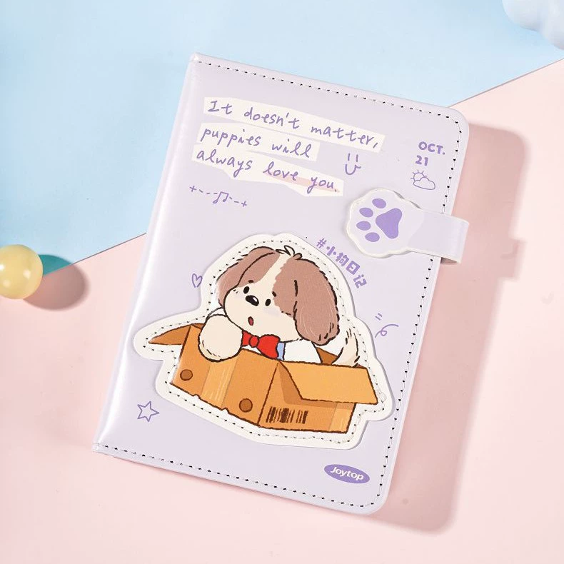Joytop Puppy Diary - маленькая необычная магнитная книжка-кабель A6 (цветные внутренние страницы) высокоточная мультяшная книжка