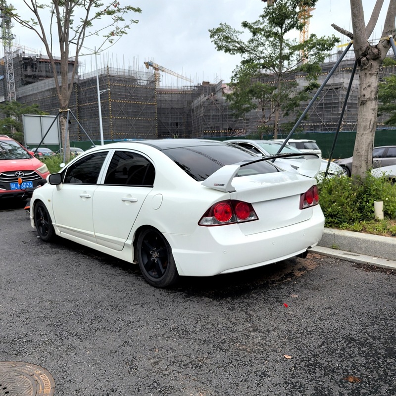 Suitable for 2006-2011 Civic Modified Rear Wing Siming Fd2 High-Top Perforated Installation Rear Wing Car Fixed Wing