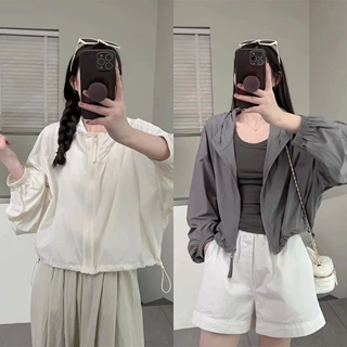 夏季百搭bi备单品！夏季新款韩版休闲风纯色简约宽松显瘦遮肉外套
