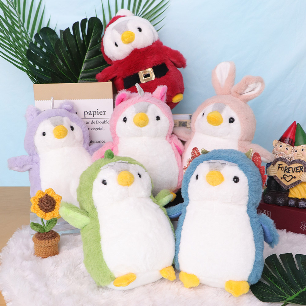 Nuevo lindo muñeco de pingüino de transformación pequeña muñeca de Navidad muñeca de peluche de pingüino muñeca de peluche image 1