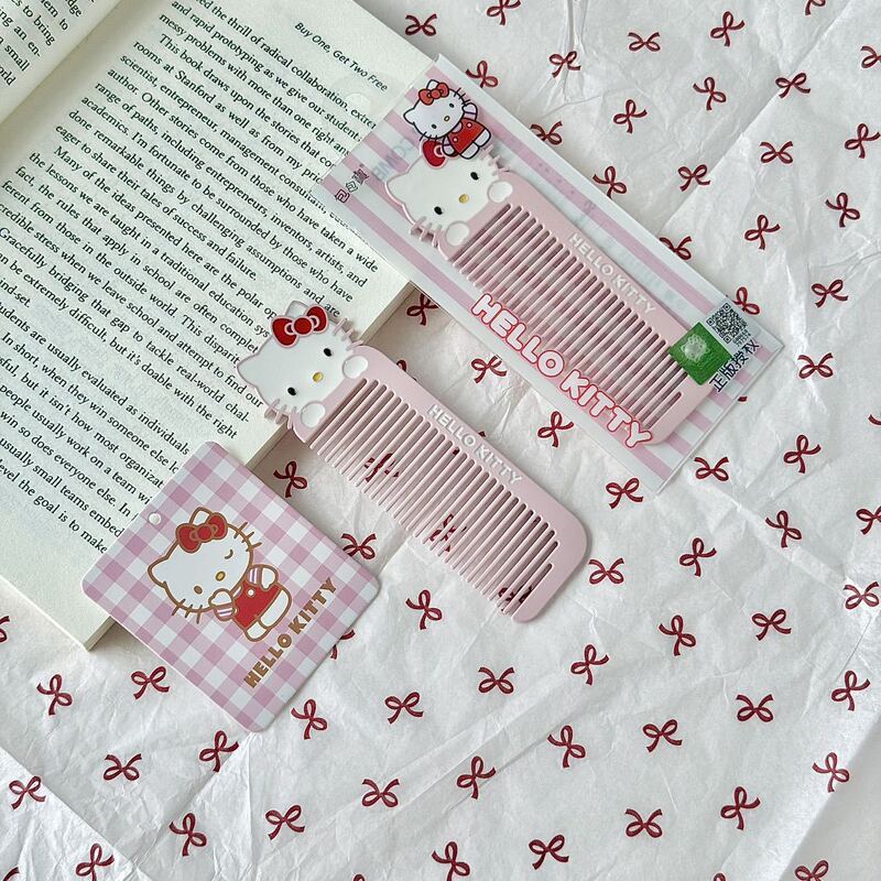 HelloKitty正版三丽鸥便携小梳子金属美发梳ins卡通迷你顺发梳子|undefined