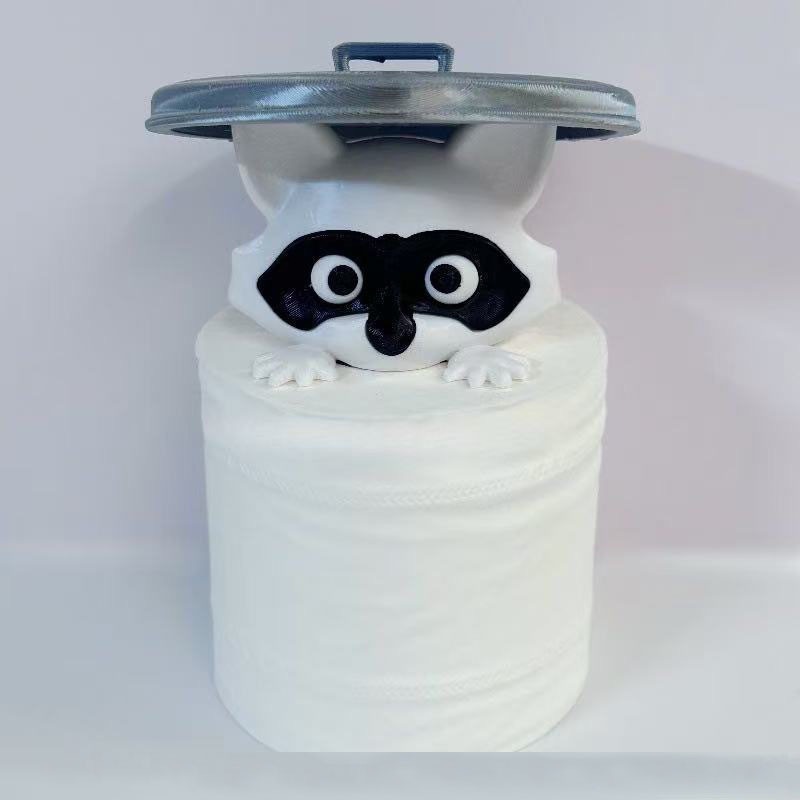 跨境现货 Raccoon Toilet Paper Holder 浣熊卫生纸架创意摆件|undefined
