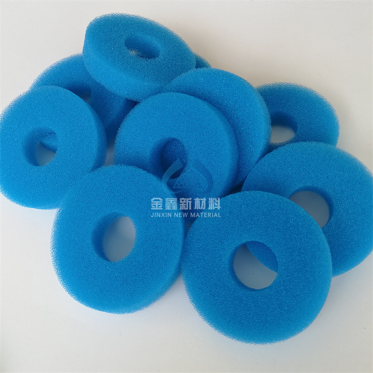 厂家直供蓝色水泵喷泉过滤海绵 12mm宠物饮水机净水过滤棉