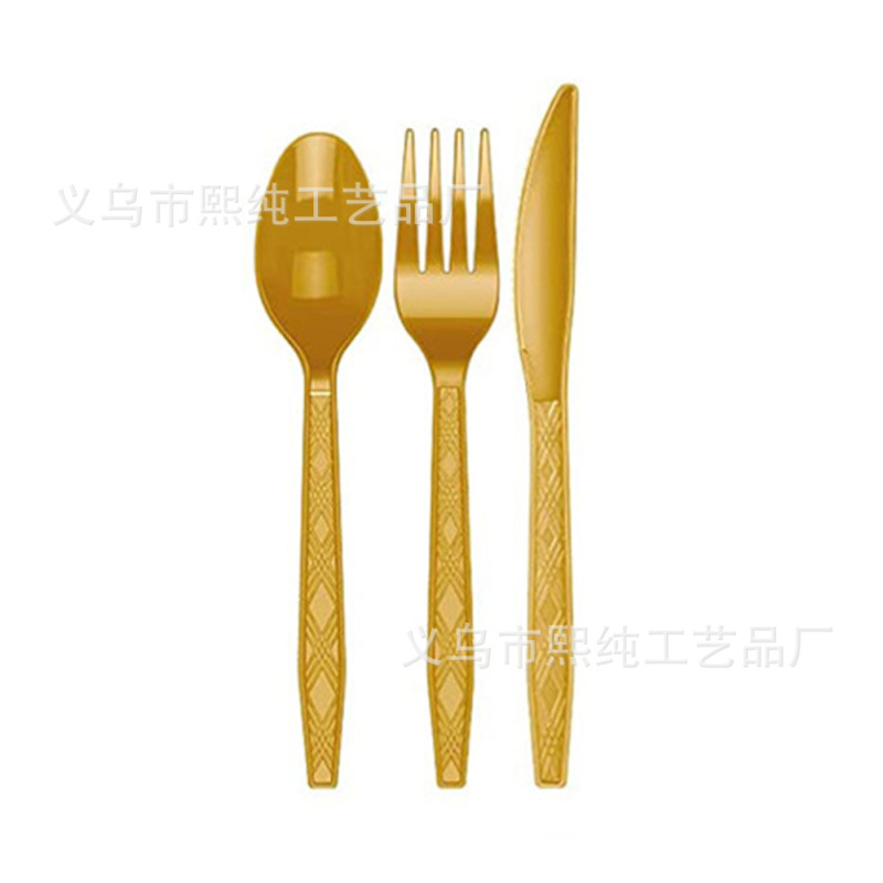 新款白金新年生日派对主题套装一次性纸杯纸巾餐盘聚会装饰用品|undefined