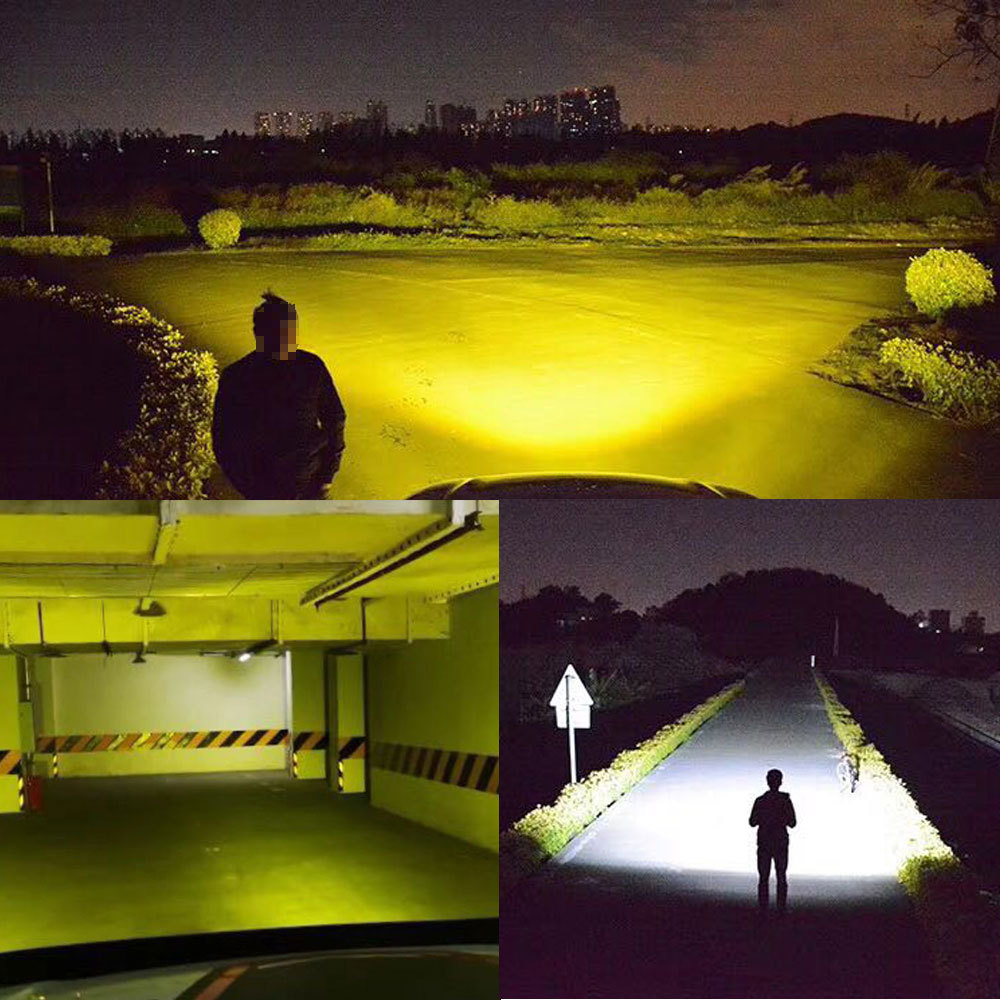Cross-Border Led Car Light Trinocular 20Led External 4inch Work Light Off-Road Vehicle Auxiliary Inspection Modified Spotlight