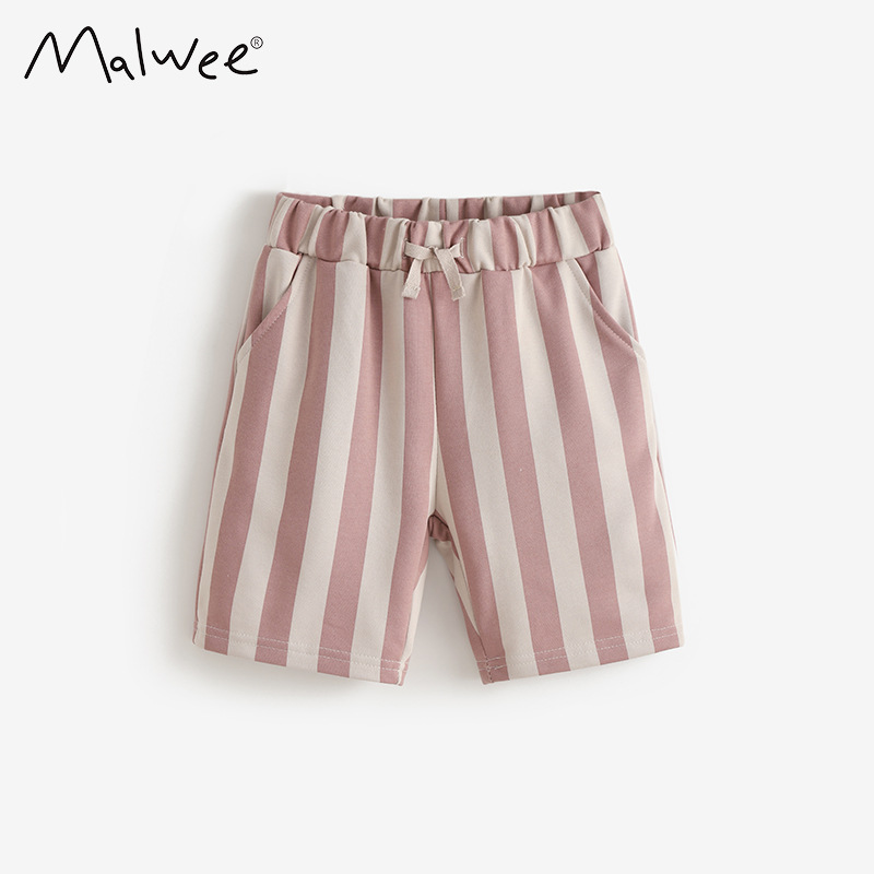 Malwee transfronterizo pantalones para niños, ropa de verano, nuevos pantalones casuales de cintura elástica para niños europeos y estadounidenses, estampados a rayas. image 7