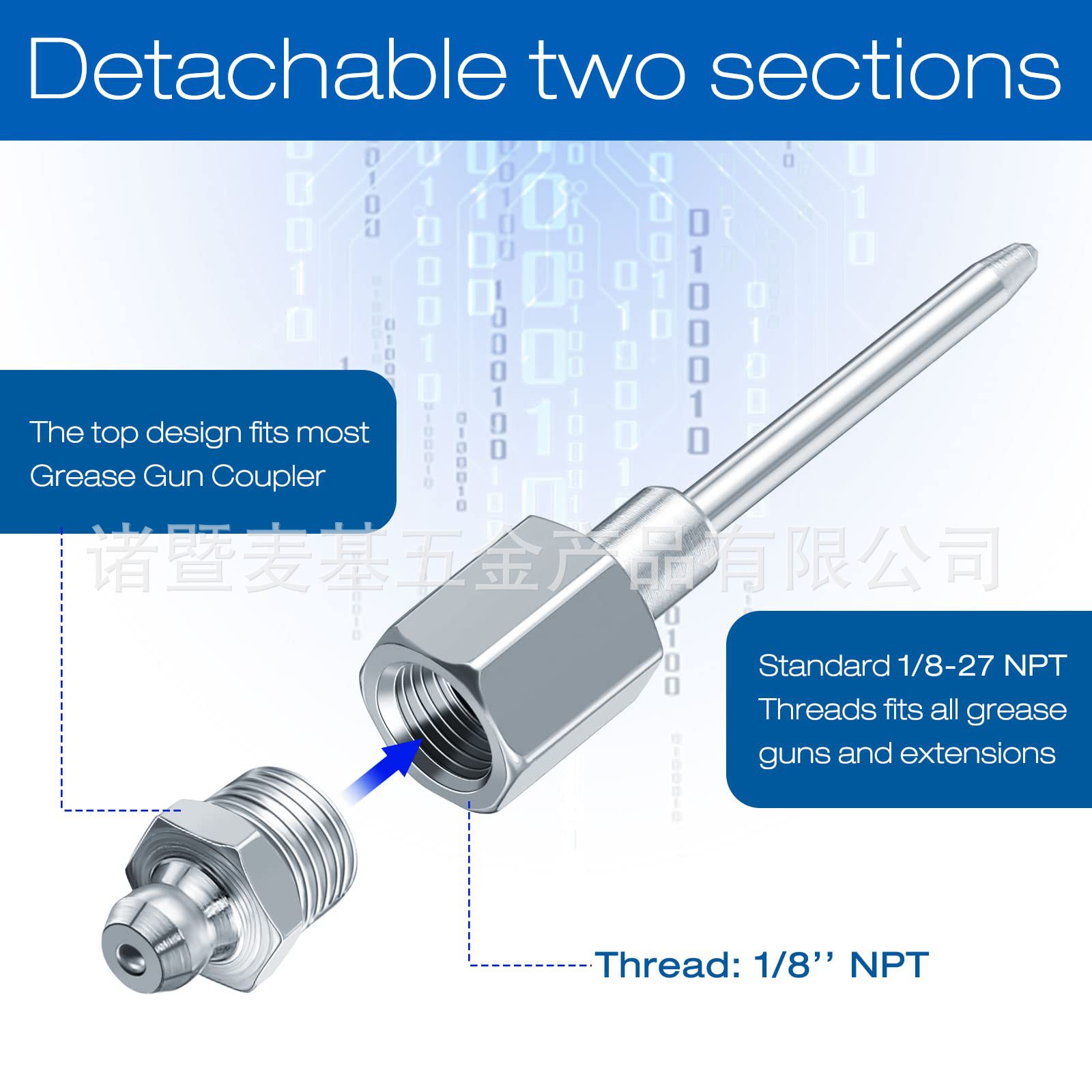 Boquilla de inyección de aceite tipo aguja, boquilla de grasa, dispensador de aguja estrecha, pistola de mantequilla, accesorios de la herramienta de inyección de aceite, boquilla puntiaguda de aceite