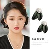 Silver needle, fashionable earrings from pearl, silver 925 sample, Korean style, light luxury style, wholesale