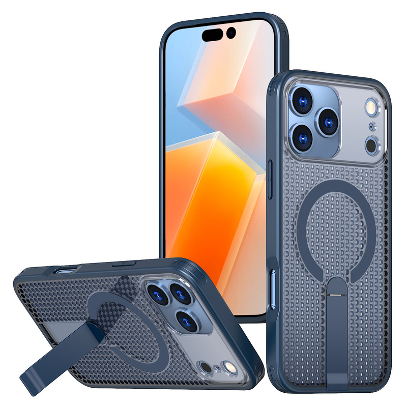 Apple 17ProMax ハニカム冷却磁気電話ケース金属ブラケット iPhone16 通気性保護カバーに適しています。|undefined