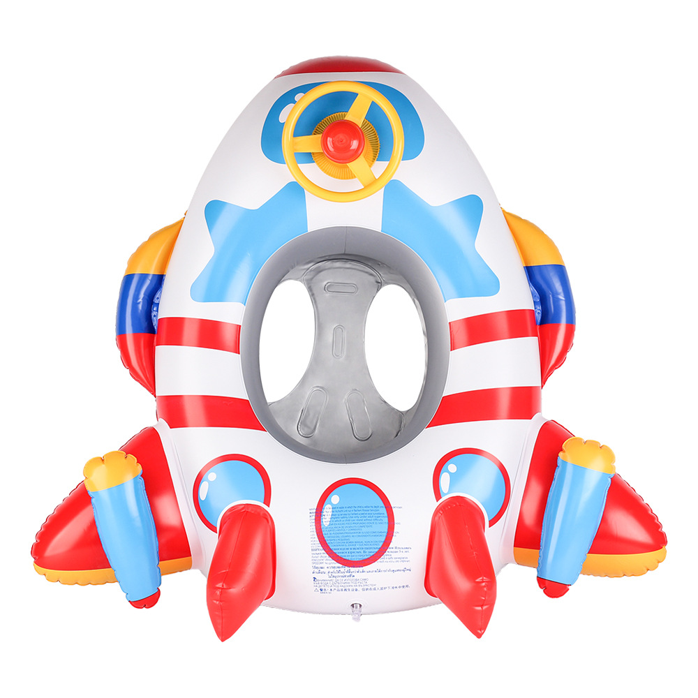 Xia Le bebé anillo de natación a prueba de sol con volante asiento de bebé barco cuerno barco hogar niños natación anillo piscina juguete