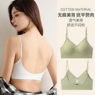 Small chest large thickened 4cm chest pad Ice Silk beauty back wrapped chest strap tube top bottoming vest outer expansion underwear bra