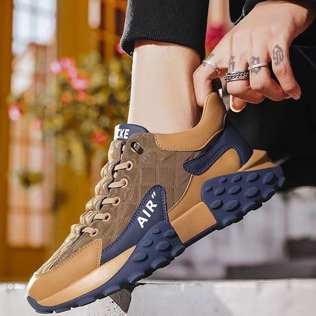 Men's Shoes 2024 Spring New Men's Sports Casual Torre Shoes Single Cotton Thick-soled Men's Sneakers