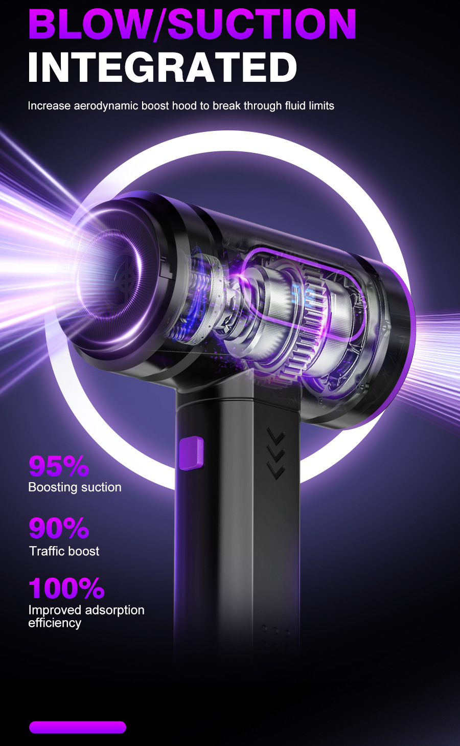New Wireless Vacuum Cleaner with Blowing and Suction Functions, One-Touch Dust Dumping, Handheld Dust Blower, High-Power Suction, Car Vacuum Cleaner