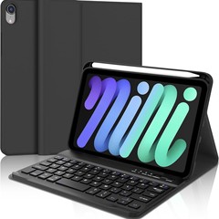 iPad タブレット保護ケース 8.3inch ペンスロット付き Bluetooth ワイヤレスキーボードレザーケース mini7/6 キーボードに適しています。