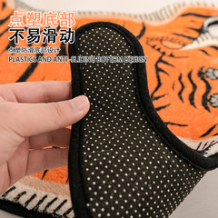 New imitation cashmere printed tiger sofa rug, luxury bedside tiger skin mat, bathroom absorbent stain-resistant anti-slip mat