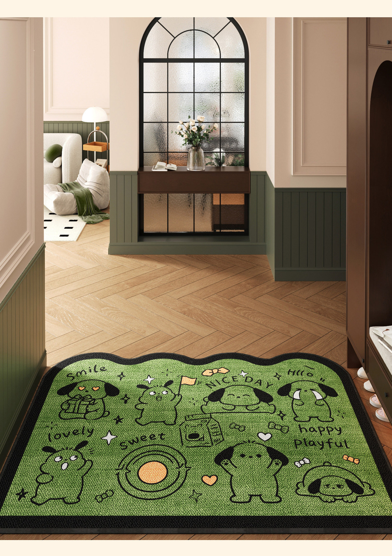 Entrance Door Mat 2026 New Cartoon Style Entrance Foot Mat for Home Use, Non-Slip and Dirt-Resistant Outdoor Carpet