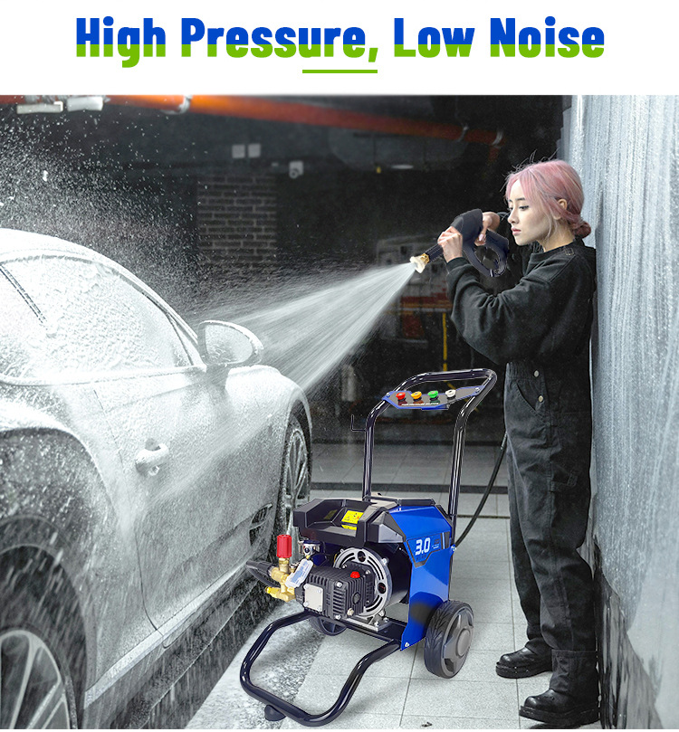 Cross-Border Yilujie Car Washing Machine Single-Phase Pressure Washer for Commercial Use, High-Power Industrial Property and Farm Cleaning
