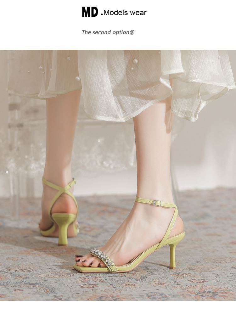 Rhinestone Accented Sandals
