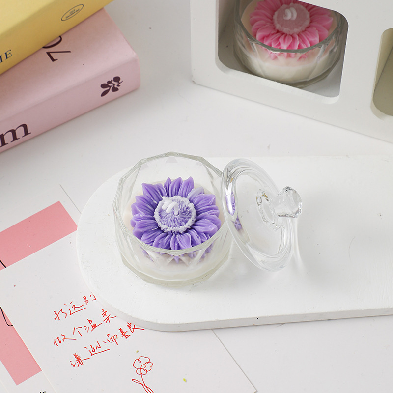 ins小雏菊花朵造型香薰杯蜡diy拍摄道具洋甘菊蜡烛情人节礼品|undefined