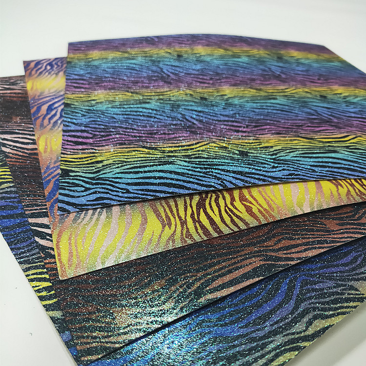 供应印花撒粉金葱纸  闪粉印花卡纸 亮晶晶万圣节工艺品纸