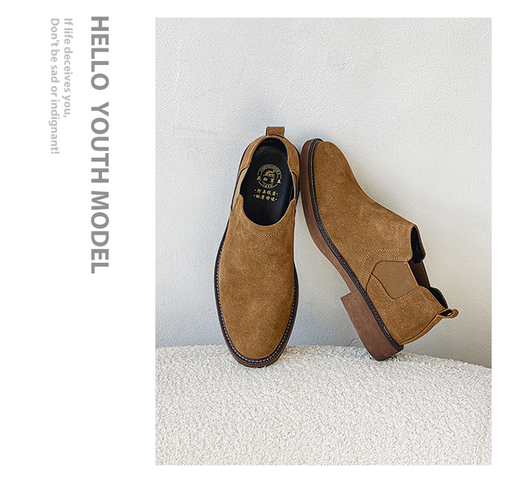 New men's shoes breathable casual leather shoes men set foot a slip-on low-top men's shoes_voghion.com