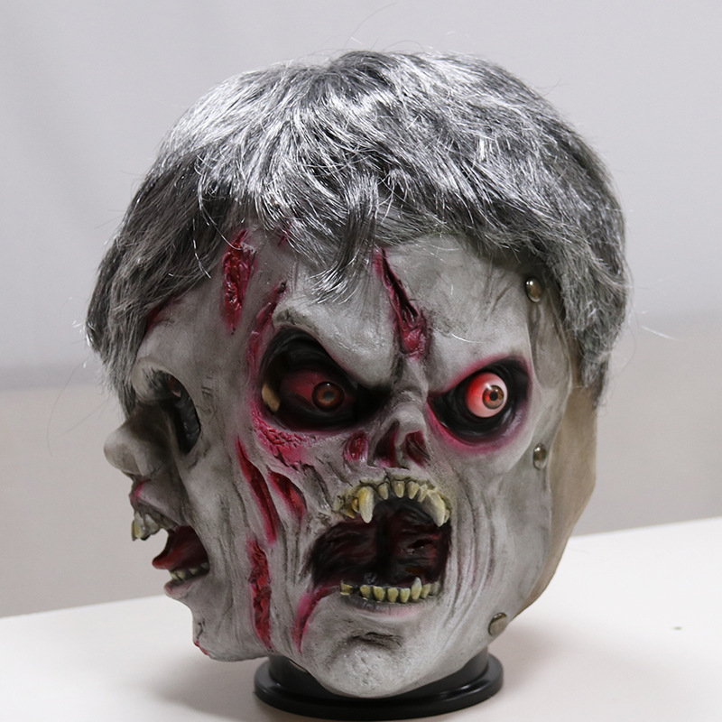 Novidade e uso especial Máscara brilhante Halloween horror zumbi chapéu cosplay traje engraçado cena assustadora complicada adereços_voghion.com
