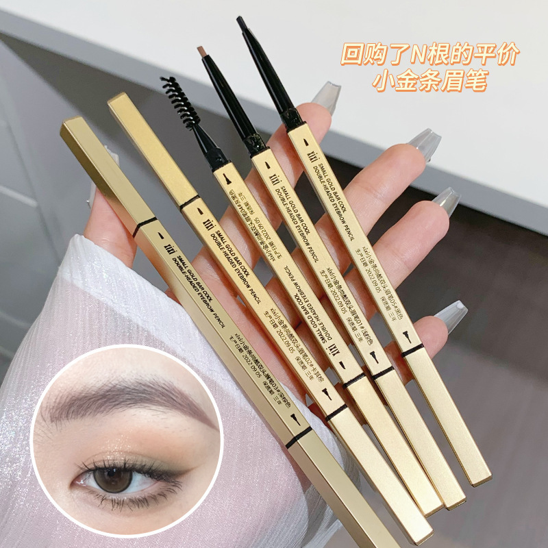 Xixi Xiaojin Chopsticks Shangku Double-Ended Eyebrow Pencil Is Long-Lasting, Waterproof, Sweat-Proof, Does Not Smudge, Does Not Fade, Affordable for Beginners