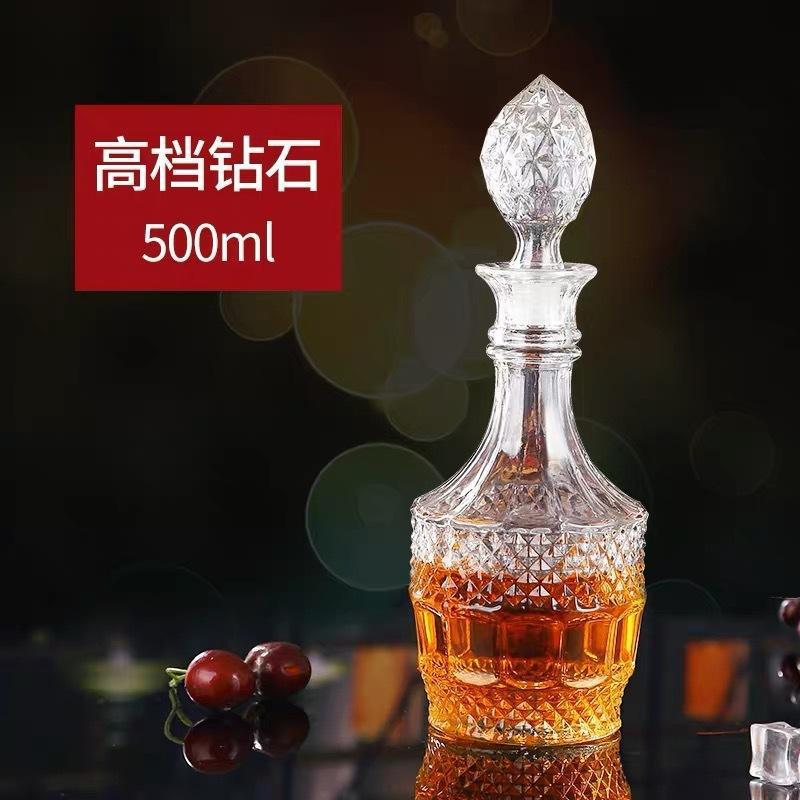 Fabricantes de vinos 50ml 1000ml botellas de prueba creativas botellas de vino rosado de diamante transparentes botellas de vino extranjero