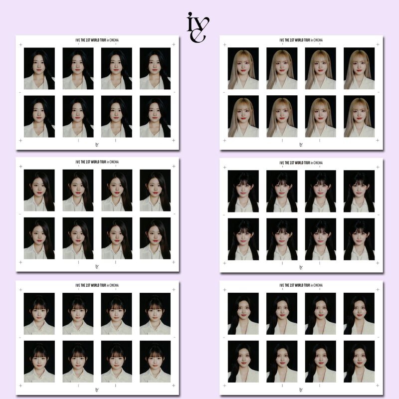 IVE Photo KIT combination of surrounding one-inch photos THE 1ST WORLD TOUR with identification photos