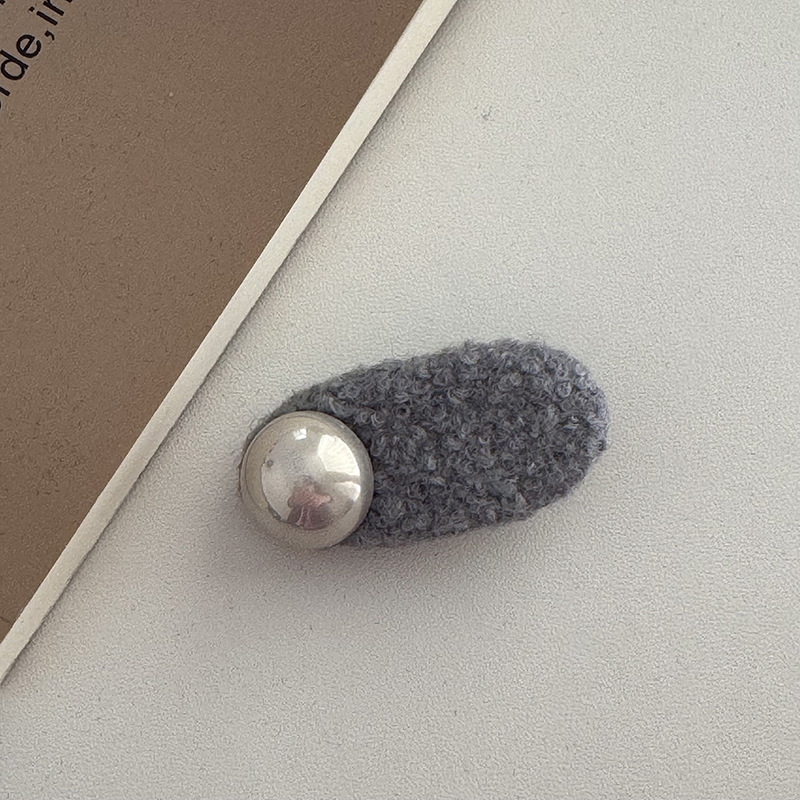 Pince à cheveux BB en peluche colorée de style coréen, perle, tout-assorti, frange latérale, cheveux cassés, pince latérale, épingle à cheveux, grande épingle à cheveux mignonne_voghion.com