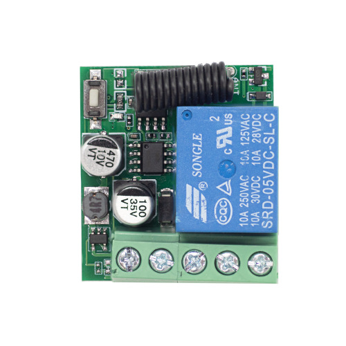 433RF wireless remote control relay DC 12V1CH single-way delay switch two-button remote control control panel