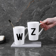 家用26個字母洗漱杯水杯情侶牙刷杯陶瓷漱口杯子牙具套裝可加logo