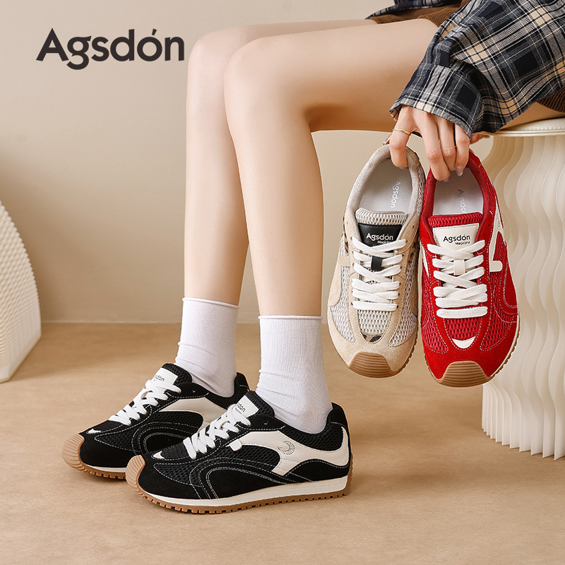 Augu Shi Dengde zapatos de entrenamiento para mujeres 2025 nuevo otoño con suela gruesa versátil nicho Zhonggang zapatos deportivos skate casuales