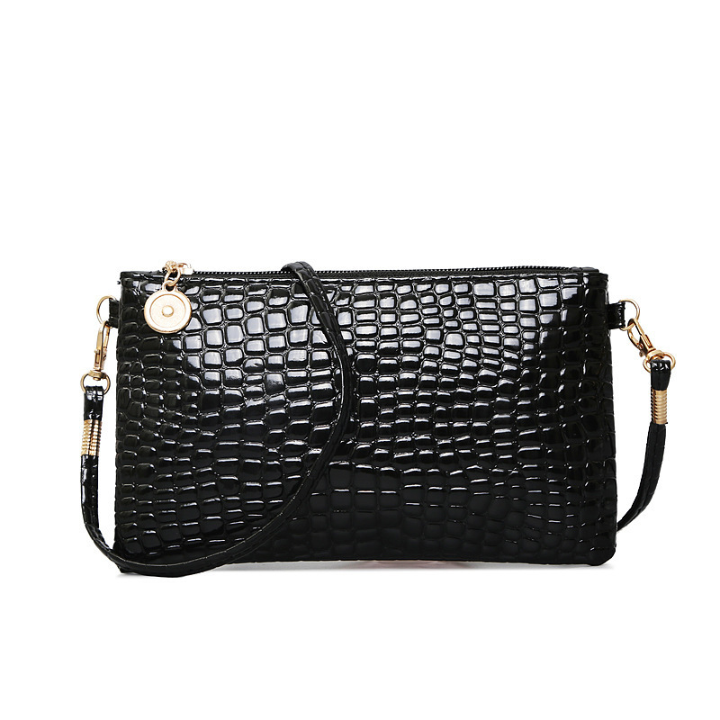Patent Leather Small Bag 2015 Trendy Shoulder Small Bag Women's Japanese and Korean Coin Bag Crocodile Pattern Crossbody Bag Mobile Phone Coin Purse Patent Leather Small Bag 2015 Trendy Shoulder Small Bag Women's Japanese and Korean Coin Bag Crocodile Pattern Crossbody Bag Mobile Phone Coin Purse
