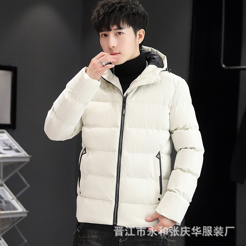 Abajo abrigo de algodón acolchado para hombres 2023 Invierno Nuevo estilo coreano con capucha Invierno de moda engrosada abrigo de algodón acolchado a prueba de frío para hombres al por mayor transfronterizo