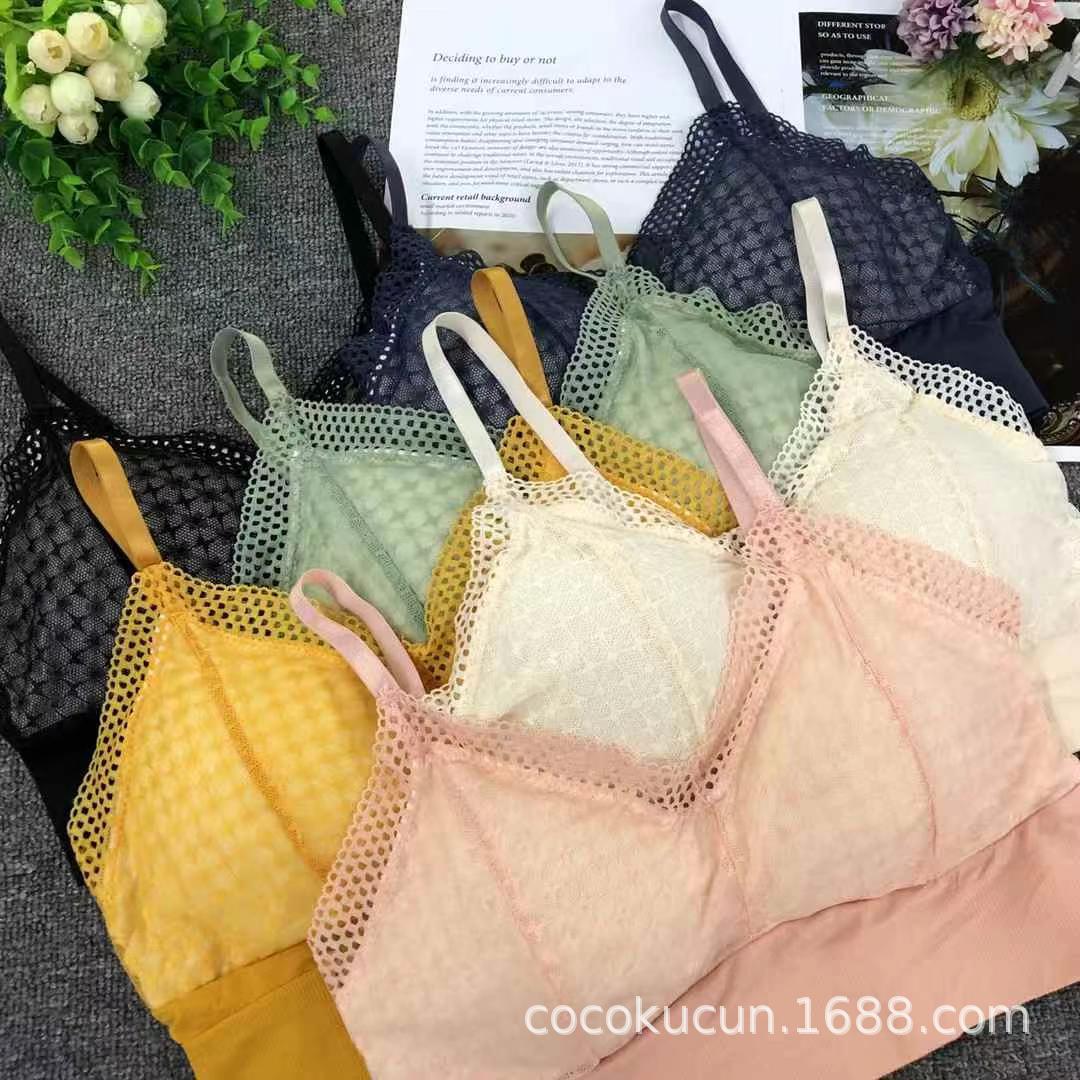 Nuevo encaje sin costuras hermosa espalda envuelta pecho sin anillo de acero ropa interior chaleco de cintura ropa interior sexy para mujeres