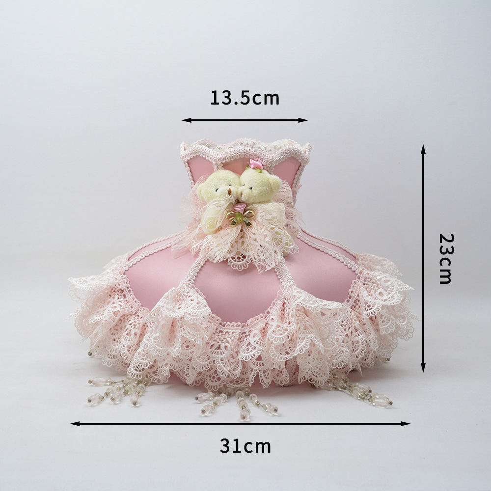 [Xianfan] vintage clásico borla princesa habitación boda hilo de nieve dormitorio sala de estar lámpara de mesa decorativa araña