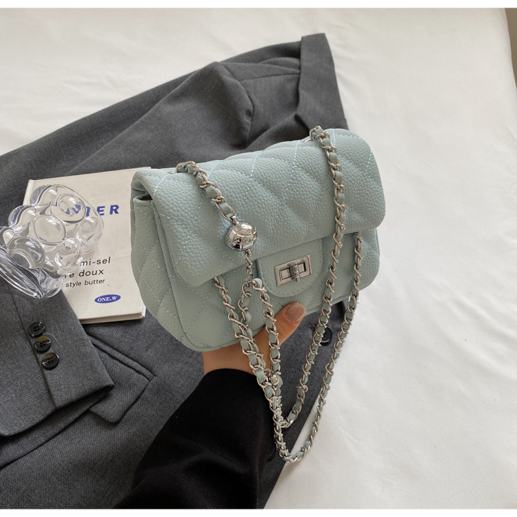 Diamond-shaped chain bag for women, 2025 new style, trendy and high-end fashion, versatile for spring and summer, single-shoulder crossbody bag, small square bag undefined